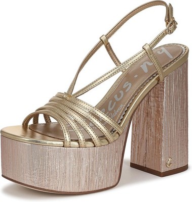 Circus NY by Sam Edelman Women's Siena Gold Metallic Heeled Sandal NW/OB 7.5M