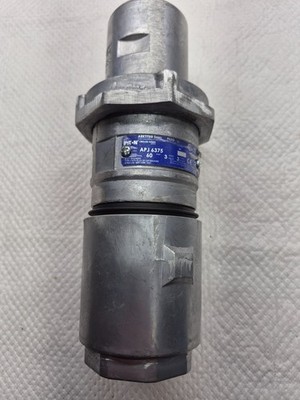 EATON CROUSE-HINDS APJ6375, 60 Amp, 3 Pole, 3 Wire, 600 Volt, ARKTITE Plug