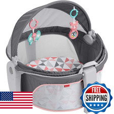 Fisher-Price Portable Bassinet On-The-Go Baby Dome, Travel Play Space with Devel
