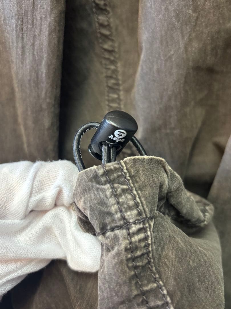 Aape A BATHING APE Cotton Nylon Wide Cargo Pants Faded Black L Waist 80cm thumbnail 3