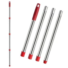 4-Section Spin Mop Replacement Handle- 2.5-5 Foot Mop Handle Replacement