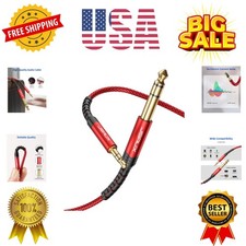 3.5mm to 6.35mm Stereo Audio Cable, 6.35mm 1/4" Male to 3.5mm 1/8" Male TRS B...