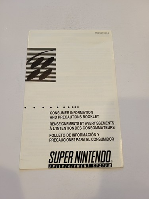 #ad #ad Super Nintendo Consumer Information And Precautions Booklet SNS USA CAN 2 $10.39