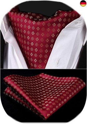HISDERN Herren Krawattenschal Floral Paisley Ascot Krawatte Hochzeit Business