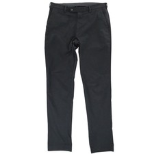 Uniqlo Kando Pants Men 33x34 Slim Fit Flat Front Dress Trousers Black