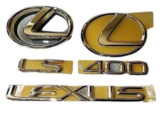 95-00 Fits New Lexus Ls400 Complete Emblem Front Rear Trunk Kit Word 24k Gold 95-00 Fits New Lexus Ls400 Complete Emblem Front Rear Trunk Kit Word 24k Gold