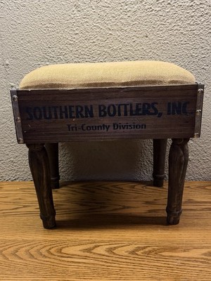 Southern Bottlers Foot Stool. 15 ¾'' W x 12'' x 15 ½'' H.