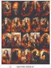 FIRE HORSE 1 - COMPLETE SHEET OF 20 STICKERS