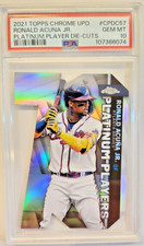 2021 Topps Chrome Update Series Platinum Player Die-Cuts Ronald Acuna PSA 10 Gem