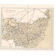 19th Century Antique Print - Suffolk by W James S Virtue