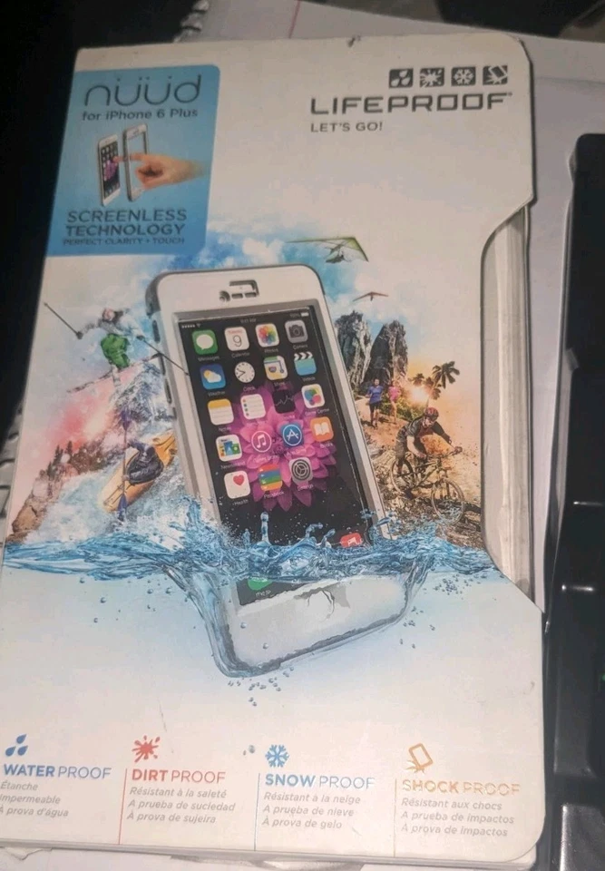 GENUINE Lifeproof  NUUD Waterproof Case for iPhone 6 Plus White/Gray NEW/SEALED - Image 2 of 4