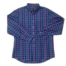 Jos A Bank Travelers Collection Tailored Fit Plaid Button Down Shirt Mens Large