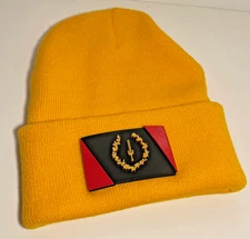 Culture Love "Black American Heritage Flag"Micro 3d printed Skully (beanie) Gold