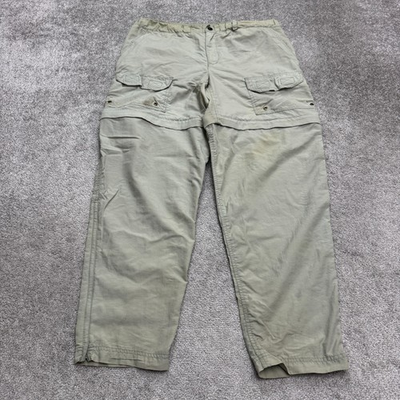 #ad Vintage REI Co Op Convertible Cargo Pants To Shorts Womens Medium Green Outdoor $15.19
