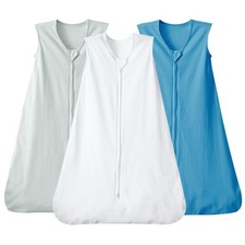 100 Cotton Baby Sleep Sacks 12-18 Months  Soft Wearable Blankets, 2-Way Zipper