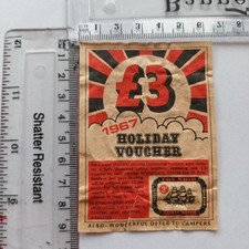 Matchbox Label 1967 £3 Holiday Voucher  From The Ship Brand