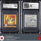 1999 Pokémon Charizard Artbox sticker pack #6 CGC 10 Graded