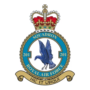 No. 201 Squadron RAF badge patch Self Adhesive Vinyl Sticker