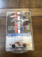 2009 Hot Wheels Mustang Mania Gold Ford Mustang SVT Cobra RARE With Protector
