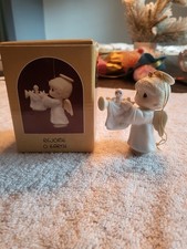 Precious Moments Rejoice O Earth Enesco 1988 Nativity Angel Ornament In Box