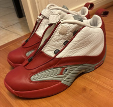 Zapatillas de baloncesto Reebok Answer OG para hombre de caña media de cuero con encaje/cremallera bloques de colores