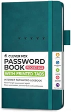 Pocket Password Book Alphabetized Logbook Hardcover