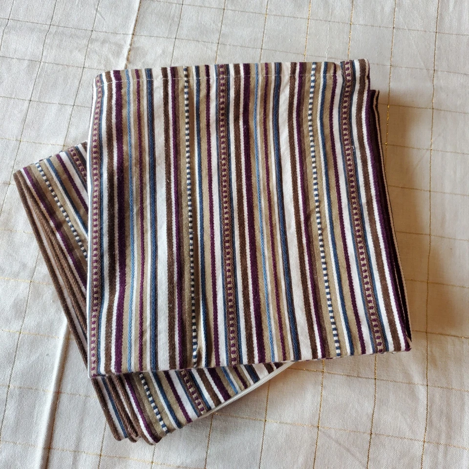 2 Fundas de Almohada Ikea Elvilda 20x20 Algodón Rayas Multicolor  Foto 3 de 4