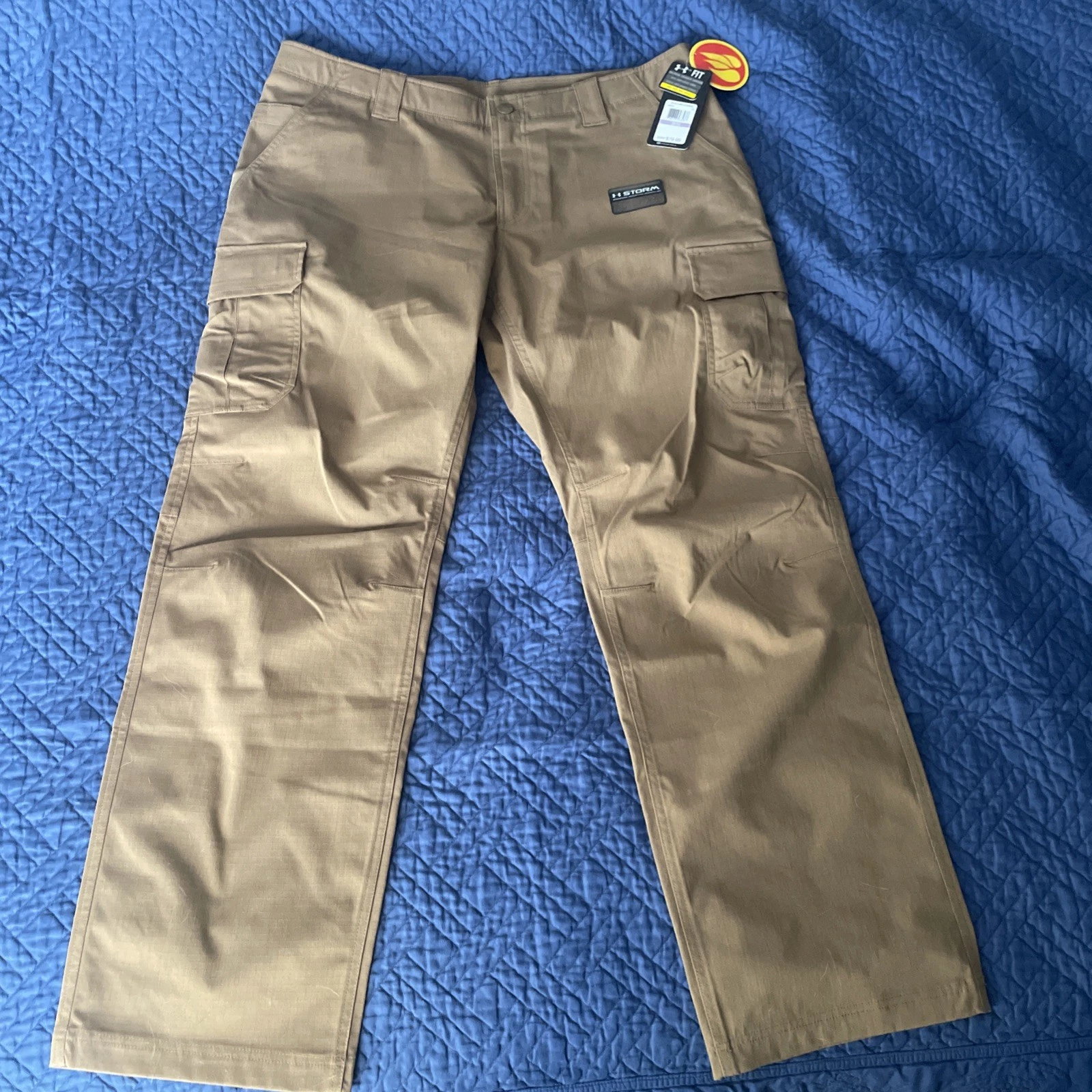 Under Armour Pants Mens 38X32 Brown Storm Cargo Ripstop Tactical Hiking NWT