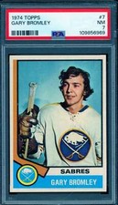 Gary Bromley Rookie Card 1974-75 Topps #7 PSA 7