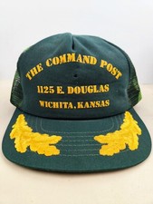Vintage USA MADE Commad Post KS Puffy Scrambled Trucker Hat Snapback Cap