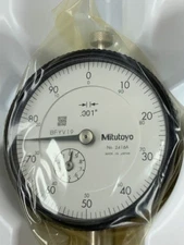 MITUTOYO 1" DIAL INDICATOR 0-100 DIAL .001" LUG BACK AGD2 2 - 1/4" FACE 2416A