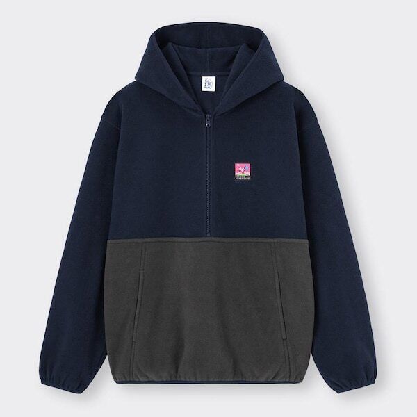 KIRBY x GU Micro Fleece Half-Zip Hoodie Men S-XL Navy KIRBY x GU Micro Fleece Half-Zip Hoodie Men S-XL Navy