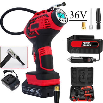 Cordless Digital Car Tire Inflator USB Rechargeable Tire Air Compressor Pump LCD