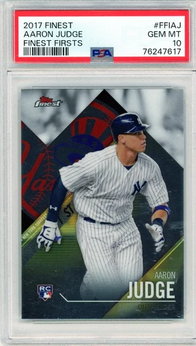 2017 Topps Finest Aaron Judge RC Finest Firsts PSA 10 Gem Mint New York Yankees