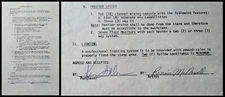 RARE Concert Contract Document signed autographed by Ronnie McDowell