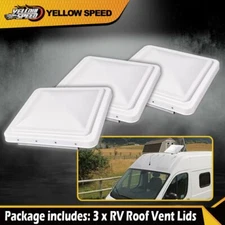 Roof Camper RV Trailer Top Vent Cover Lid Screen Replacement 14 x 14 Inch 3 Pcs