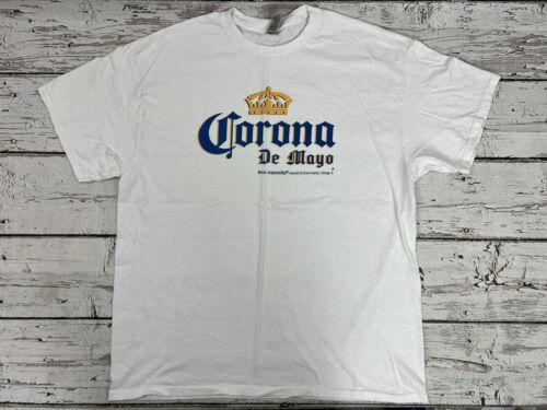 Corona De Mayo Beer Cinco De Mayo Men's Graphic Promotional White T-Shirt - XL - Picture 1 of 4