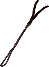 Quirt Hand Braided Paracord Orange Blue Brown Soft Quirt Whip Horse Tack 17"