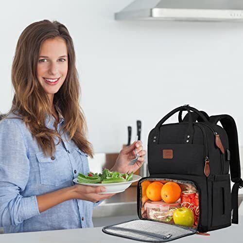 Lunch Backpack for Women, Insulated Cooler backpack with lunch compartment,