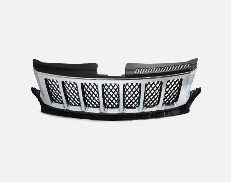 For Jeep Grand Cherokee 2011-2013 Front Grill Chrome Honeycomb Black Inserts Foto 3 de 4