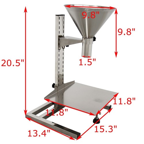 Edelstahl Futtertrichter Fülltrichter mit Stützständer Durchmesser 1,5"" höhenverstellbar - Bild 2 von 19