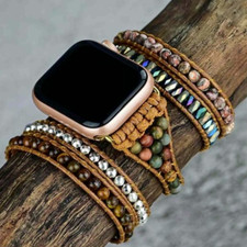 Natural Jasper 5 Layer Boho watch Band Women Bracelet for Apple Watch 38 40 41mm