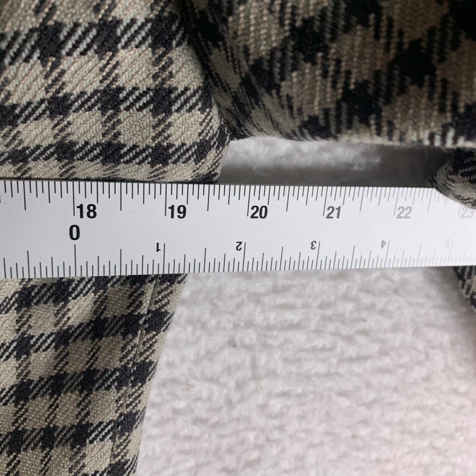 Chaqueta Blazer Abrigo Largo Giorgio Armani Para Mujer Un Botón Frontal Negro Tostado Cuadros Foto 4 de 4