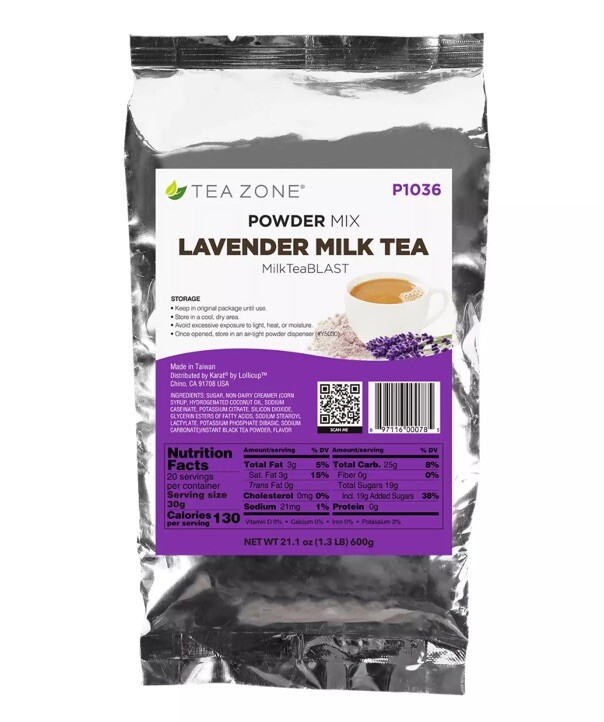 Zone Lavender Milk Tea Powder/ For Milk Tea(1.32 Lbs, P1036)