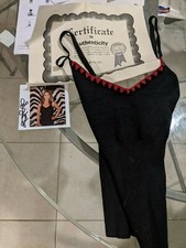 Ginger Lynn Worn Black Knit Halter W/ Signed Polaroid COA