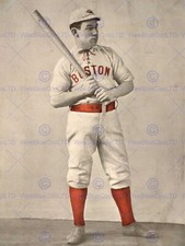 86138 SPORT COLLECTABLE BASEBALL HUGH DUFFY BOSTON BAT Decor Wall Print Poster