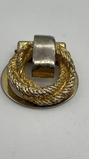 Vintage Jewelry Gold Tone Ring Scarf Clip 1970’s