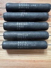  10X SHALLCROSS RWR78S1R00FR 1 Ohm 10W  1% RESISTOR, NEW.