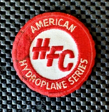 HFC AMERICAN HYDROPLANE SERIES EMBROIDERED SEW ON ONLY PATCH 3" NOS