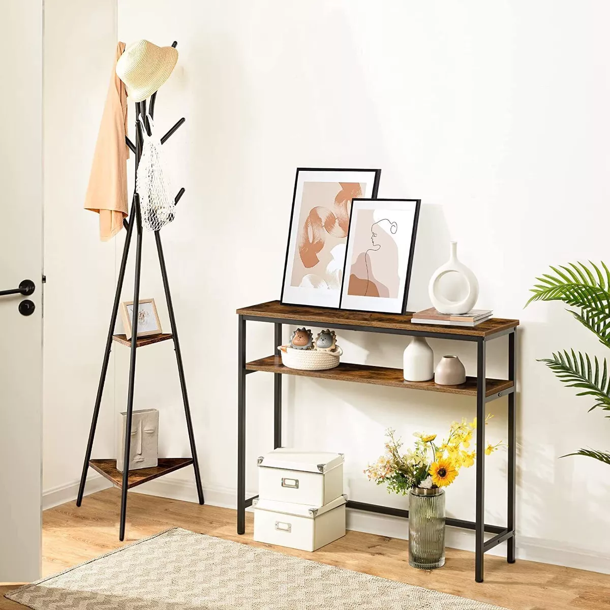 Console table between sofa and wall deals
